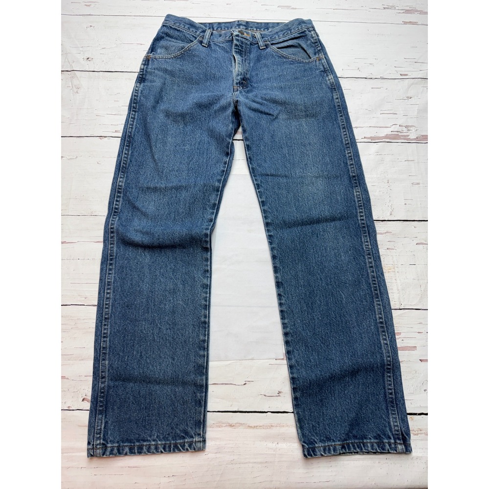Rustler Mens Regular Fit Straight Leg Jeans‎ Medium Wash Blue 32x30